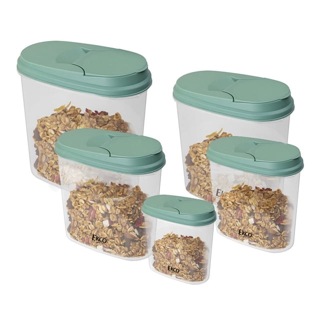 Contenedores Herméticos para Cereal 5 Piezas Ekco color Azul