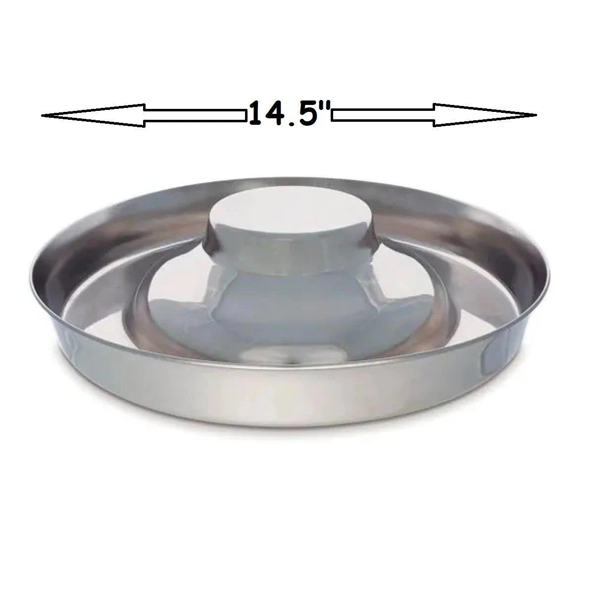 10 Dish Stainless Steel Puppy Dog Cat Slow Feeder Litter Weaning Bowl Bulk Pack (14.5 Inch)