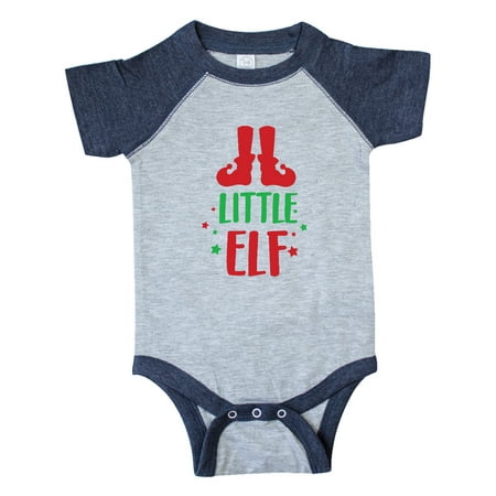 

Inktastic Little Elf Elf Shoes Christmas - Red Green Gift Baby Boy or Baby Girl Bodysuit