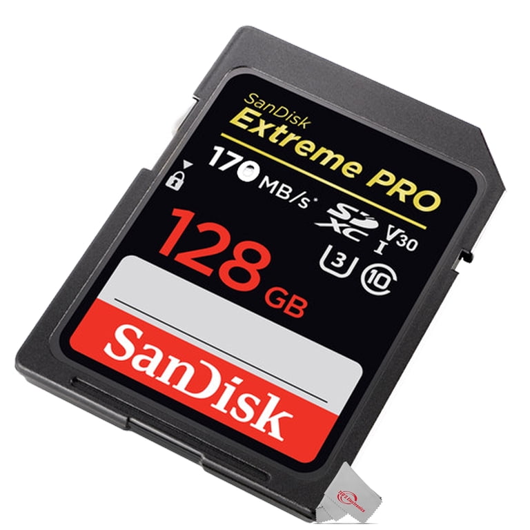 SanDisk, Memory Card, 128GB SDXC UHS-I, 170MB/s Fast U3 V30