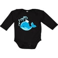 thumbnail image 3 of Inktastic Cute Blue Whale in Nautical Hat Boys or Girls Long Sleeve Baby Bodysuit, 3 of 5