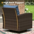 thumbnail image 4 of Vicllax 9 Pieces Wicker Patio Furniture Set 7-Seat Outdoor Conversation Set with 42" Fire Pit Table, 4 of 13