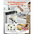 thumbnail image 3 of VEVOR Commercial Hard Ice Cream Machine, 2400W 3.17 to 5.28 Gallons per Hour, Gelato Hard Serve Ice Cream Maker with 10L 304 Stainless Steel Cylinder, Auto Clean LED Panel for Snack Bar Restaurants, 3 of 9