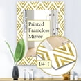 thumbnail image 3 of DESIGN ART Designart 'Capital Gold Honeycomb 1' Mid-Century Mirror - Printed Wall Mirror 27.6 in. wide x 39.4 in. high, 3 of 4