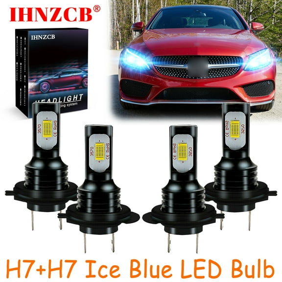 IHNZCB H7 H7 for Benz C300 2008-2017 Ice Blue Led Headlights Bulb High Low Beam,HKL,Y07
