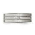thumbnail image 3 of Chisel Stainless Steel Brushed and Polished Signet Ring, 3 of 8