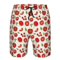 thumbnail image 4 of Kdxio Fresh Red Tomato Pattern Mens Casual Shorts - Drawstring Summer Beach Sports Shorts for Men, 4 of 9