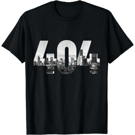 Atlanta 404 Area Code Skyline ATL Georgia Vintage T-Shirt