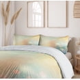 thumbnail image 6 of Ambesonne Abstract Duvet Cover Set, Ocean Themed Sunbeams, 2-Calking, Dark Blue and Pale Green, 6 of 6