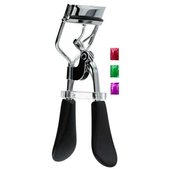 Black Ergonomic Eyelash Curler 1 Pack, Stainless Steel Eye Lash Curling Tool with Silicone Pad for No Pinch, Long-Lasting Curl Professional Comfort Grip with Snoep in Beperkte Oplage