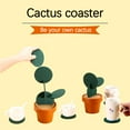 thumbnail image 1 of WREESH Coas ters DIY Cactus Coas ter Set Of 6 PCS With Flowerpot Holder, 1 of 9