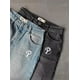 thumbnail image 2 of Street Jeans Y2K Harajuku Hip Hop Letra Retro Azul Pantalones Sueltos De Pierna Ancha De Talle Alto, 2 of 5