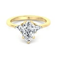 thumbnail image 2 of Sardy - Moissanite Pear Shape Lab Diamond Engagement Ring with Tapered Side Stones, 2 of 4