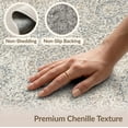 thumbnail image 6 of ODIKA 3'x5' Washable Accent Rug Pet Friendly, Non-Shedding Mat Boho Dining Faded Scroll Grid Repeating Botanical Table Ash for Bedside, Nursery Room, 6 of 7