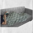 thumbnail image 6 of Baroque Soft Flannel Fleece Blanket, Rococo Inspired Design Floral Damask Like Motifs in Bicolour Style, Cozy Plush for Indoor and Outdoor Use, 50" x 60", Mauve Taupe and Mint Green, by Ambesonne, 6 of 6