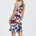 thumbnail image 3 of Women's Stylish Square Neck Dress, Sleeveless Summer Sundress with Independence Day Theme, Lightweight Fabric for Outdoor Fun,Blue 2XL, 3 of 4