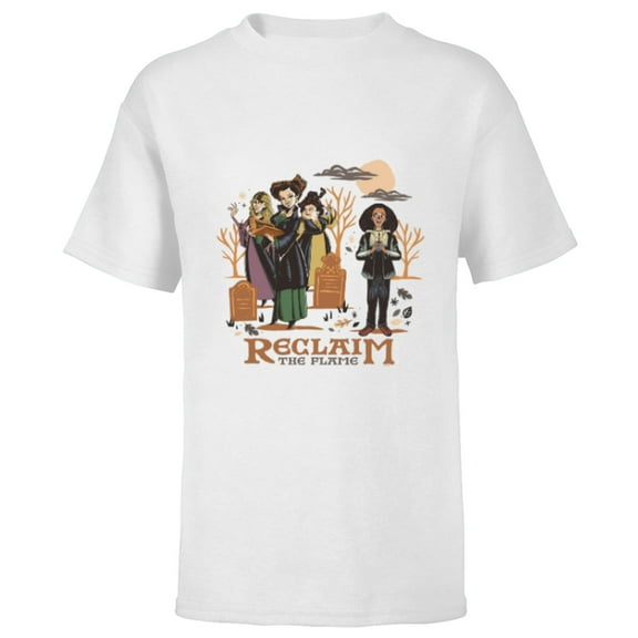 Disney Hocus Pocus 2 Reclaim the Flame - Short Sleeve T-Shirt for Kids - Customized-White