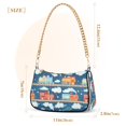 thumbnail image 3 of FORMRS Womens Shoulder Bag with Chain Strap Clutch Purse Cute Tote Handbag, Blue Cute Train Pattern, 3 of 7