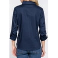 thumbnail image 4 of Women's Long sleeve button down stretch poplin shirt, 4 of 6