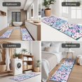 thumbnail image 5 of Blue and Pink Pioneer Flower Pattern Kitchen Rugs Sets Of 3,Kitchen Runner Rugs Non Skid Washable,Decorative Kitchen Floor Mats for Kitchen,Sink,Laundry,17"x30"+ 17"x47" + 17"x59", 5 of 6