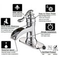 thumbnail image 3 of BWE Bathroom Faucet Chrome Waterfall Sink Bath Faucets Single Handle Hole Lavatory Vanity Restroom Commercial Water Supply Lines Hose Polished Lead-Free, 3 of 5