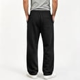thumbnail image 3 of WPPGONE Mens Sweat Pants with Pockets Straight Leg Elastic Waisted Drawstring Comfortable Bottoms Sports Gym Athletic Casual Trousers, 3 of 6