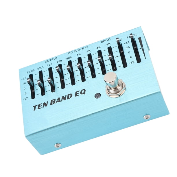 Ecualizador De 10 Bandas, EQ De 10 Bandas Control De Volumen Separado Mini 31,25 Hz-16 KHz True Bypass DC9V Para Bajos