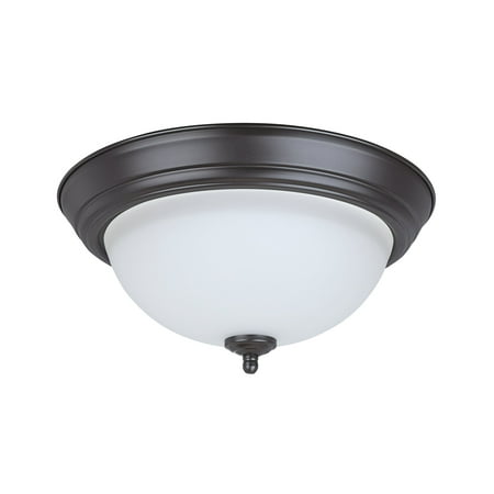 

Aspen Creative 63017-21 LED Flush Mount Ceiling Light Fixture Transitional Design in Bronze Finish Frosted Glass Shade 11 Diameter