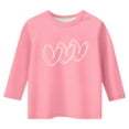 thumbnail image 3 of Hienoo Big Girls Valentine's Day Tee Shirt Heart Printed 3/4 Sleeve Casual T-Shirt Top, 3 of 3