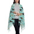 thumbnail image 2 of Honeii Cute Dog Print Scarf Oversized Scarf Tassel Fall Winter Thick Scarf Warm Shawl Women,Women's Scarves & Wraps, 2 of 8