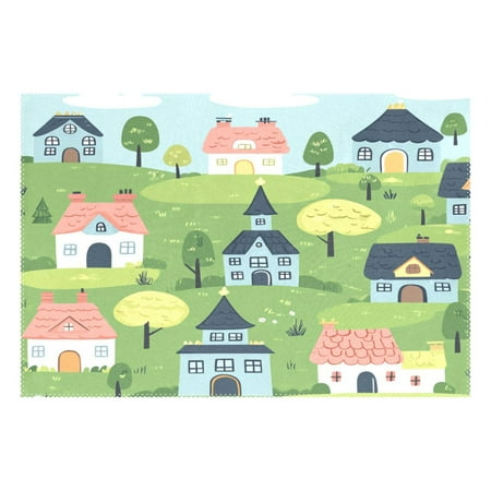 

Fairytale House Scene 12x18in Heat-Resistant Non-Slip Place Mat Durable and Wrinkle-Resistant