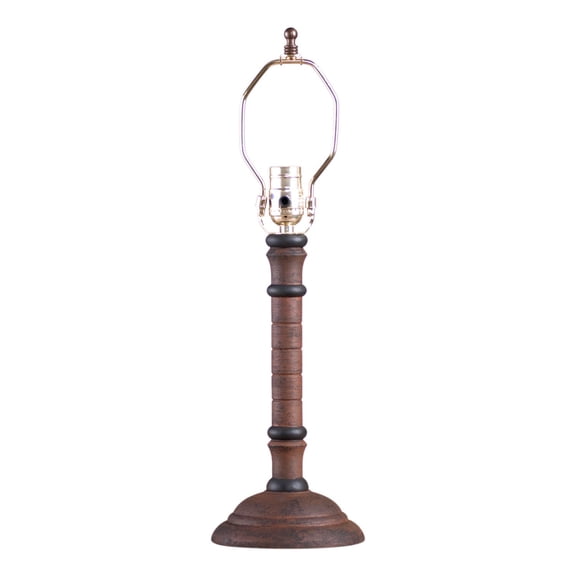 Irvins Country Tinware Gatlin Lamp Base in Hartford Pumpkin