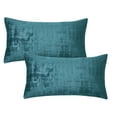 thumbnail image 2 of Home Soft Things Textured Velvet Pillow Covers (Set of 2), - Deep Teal - 14" x 26", 2 of 5
