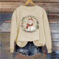 thumbnail image 6 of Hilzaten Womens Long Sleeve Tops Hoodie Loosse Pullover Casual Print Sweatshirts for Women, 6 of 7