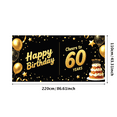 thumbnail image 3 of Golden Balloon Themed 60th Birthday Backdrop Banner Party Decoration Background Photography Props for Birthday Party Celebrations Photo Booth Decor Happy Birthday Cheering Decor, 3 of 7
