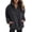 Black, variant on Fuzzy Ribbed Fleece Stand Collar Jacket for Women, Full Zip Long Sleeve with Pockets, Casual Fall Winter Outerwear, 1 Piece, S-5XL, Plus Size Friendly