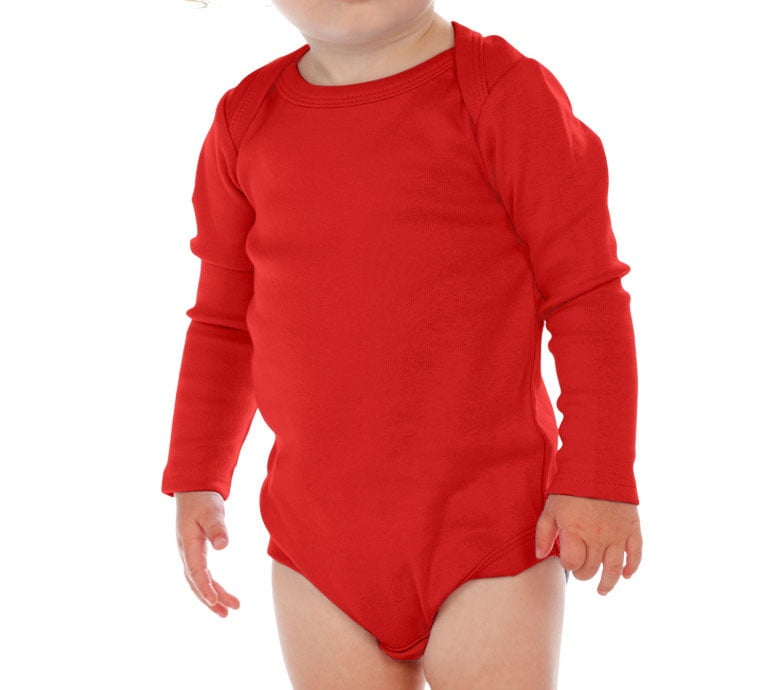 red long sleeve onesie