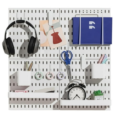 18 Pieces No Drill Storage Rack Organizers for Kitchen and Bathroom Walls