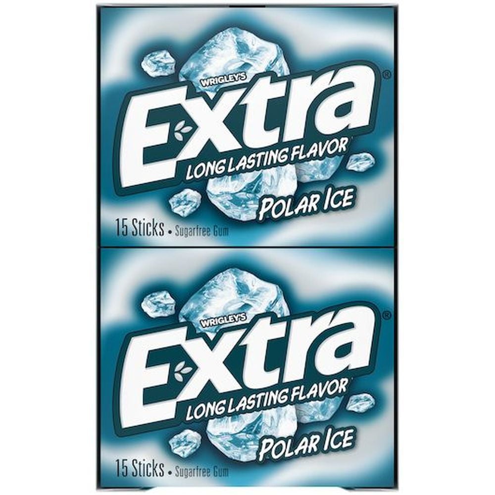 Extra Sugar Free Polar Ice Extra Gum, 15 Piece -- 120 per Case.