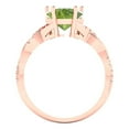 thumbnail image 4 of 2.1ct heart cut green natural peridot 18k rose gold Bridal Wedding Engagement Promise Anniversary Ring for Women size 8.25, 4 of 7