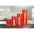 thumbnail image 2 of Home Basics 4 Piece Essence Collection Stainless Steel Canister Set, Red, 2 of 4