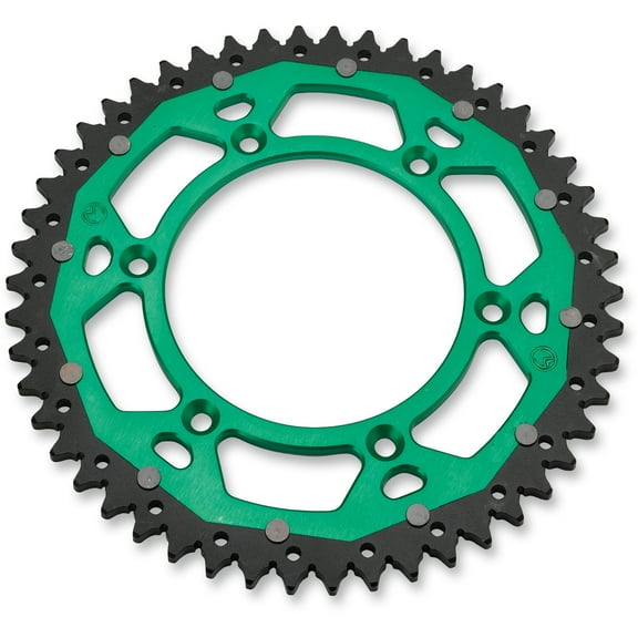Moose Racing Dual Alloy Rear Sprocket Green 49 Tooth (1210-460-49-15X)