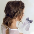 thumbnail image 2 of Unique Bargains 1 Pc Elegant Bow Ribbon Duckbill Hair Clips Hairdo Clip Purple, 2 of 5