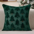 thumbnail image 3 of Pakyozj Christmas Pillow Covers 18x18 inch Set of 2 Xmas Decorations Soft Plush Faux Fur Wool Green Christmas Tree Throw Pillow Cases Winter Holiday Decor for Sofa Living Room, 3 of 6