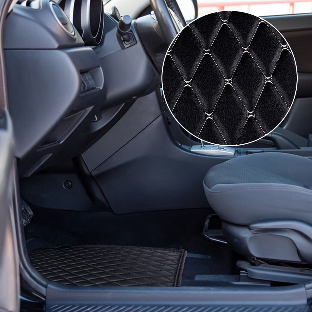 Quilted PVC Leather Fabric with Sponge Backing – Soft Upholstery for Car, Motorbike, Boat, Furniture 155cm x 100cm