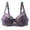 Purple, variant on Utoimkio Push Up Bras for Women Lace Comfortable Breathable Padded Underwire Bra Floral Print Bras Everyday Underwear