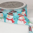 thumbnail image 2 of The Ribbon People Glacier Blue Snowmen Wired Craft Ribbon 1.5" x 40 Yards, 2 of 2
