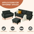 thumbnail image 4 of Soscana Living Room Furniture Set Sectional Sofa with Storage Ottoman and Loveseat,Modern L Shaped 3 Seater Couch and 2 Seater Small Sofa for Home Living Room Apartment Office Studio, 4 of 7