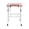 thumbnail image 4 of Fichiouy Rolling Laptop Desk with Adjustable Height Computer Table Stand Home Office Workstation, 4 of 12