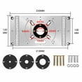 thumbnail image 5 of Router Table Insert Plate Wood Router Plate Engraved Sturdy Woodworking Table Fangkenuo, 5 of 8